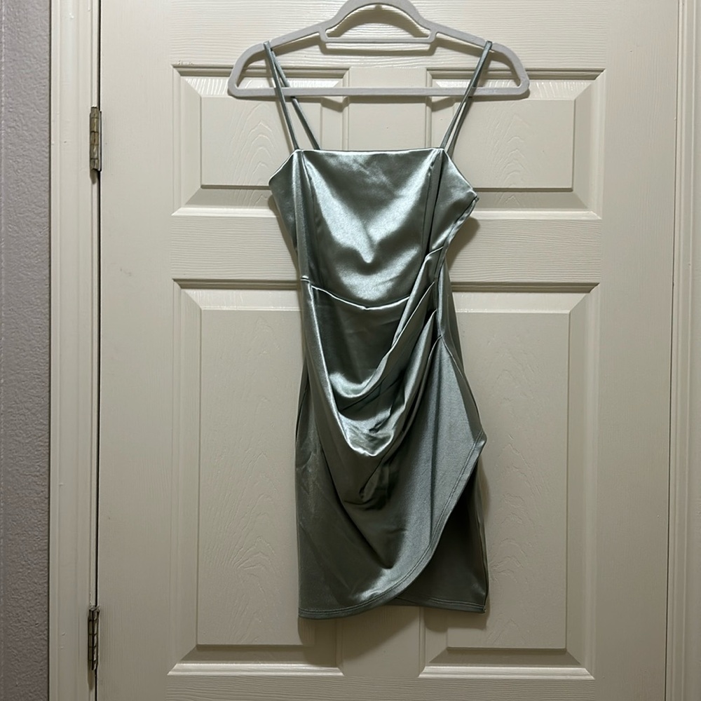 Windsor Wrapped in Stylish Sati Mini Dress